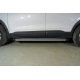 Пороги алюминиевые "Slim Line Silver" 1820 мм ТСС для Hyundai Santa Fe IV Рестайлинг 2020 – 2023 