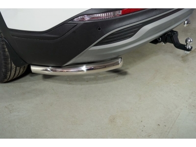 Защита задняя (уголки) 60,3 мм ТСС для Hyundai Santa Fe IV Рестайлинг 2020 – 2023