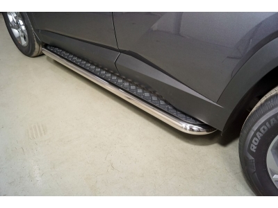 Пороги с площадкой 60,3 мм для Hyundai Tucson 2020 – н.в. HYUNTUC21-17