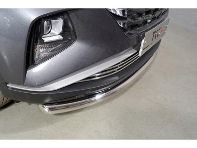 Защита передняя нижняя 60,3 мм ТСС для Hyundai Tucson 2020 – н.в.