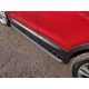 Пороги алюминиевые ТСС с накладкой серые для Hyundai Santa Fe 2015-2018