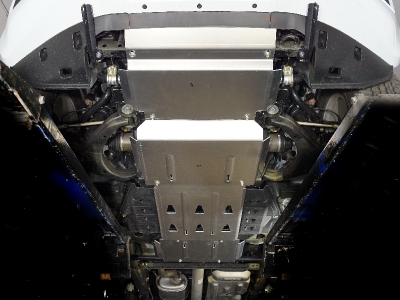 Защиты комплект (алюминий) 4мм (радиаторов, переднего моста, АКПП, раздаточной коробки) ТСС для Isuzu D-MAX 2019 – н.в.