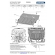 Защита картера + КПП + комплект крепежа, RIVAL, Алюминий для Jac J7 2021-н.в., V - 1.5
