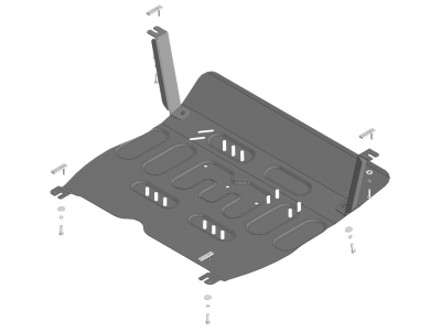 Усиленная защита картера двигателя и КПП (2 мм, сталь) для JAC JS6 2022-н.в.