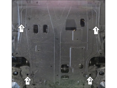 Усиленная защита картера двигателя и КПП (2 мм, сталь) для JAC JS6 2022-н.в.