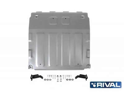 Защита картера + КПП + комплект крепежа, Rival, Алюминий, Jac S7 2020-н.в. , V - 1.5