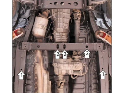 Усиленная защита раздаточной коробки (2 мм, сталь) для JAC T6 2019-н.в., Sollers ST6 2023-н.в.