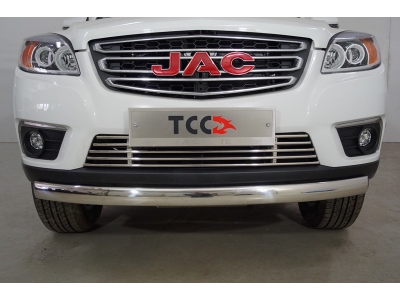 Защита передняя нижняя (овальная) 75х42 мм ТСС для JAC T6 2015 – н.в.