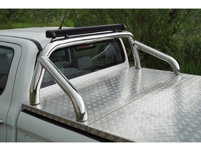 Защита кузова (для крышки) 76,1 мм со светодиодной фарой ТСС для JAC T6 2015 – н.в.