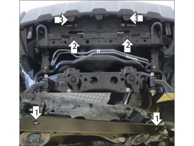 Усиленная защита радиатора (2 мм, сталь) для JAC T8 2018-н.в., JAC T8 Pro 2019-н.в.