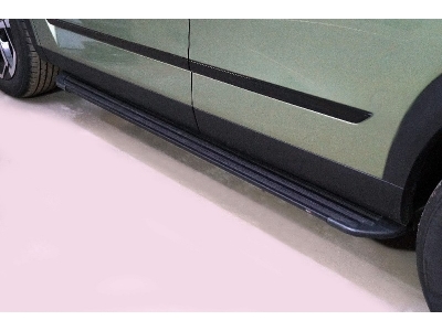 Пороги алюминиевые Slim Line Black 1720 мм для Jaecoo J7 1.6T 2WD 2023 – н.в. JAECOOJ723-03B