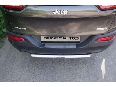 Защита заднего бампера короткая 60 мм ТСС для Jeep Cherokee 2014-2018