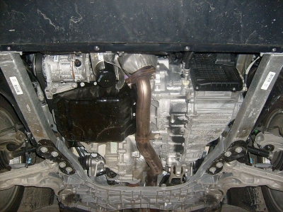 Защита картера двигателя, КПП (2,5 мм, сталь) Jeep Cherokee 2014-н.в. (V = 2.4 AT 4WD)