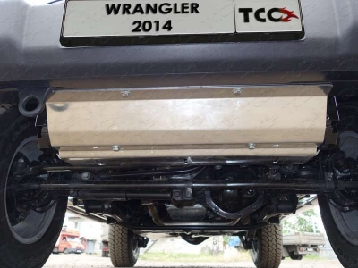 Защита блокировки стабилизатора ТСС алюминий 4 мм для Jeep Wrangler 3D/5D 2010-2018