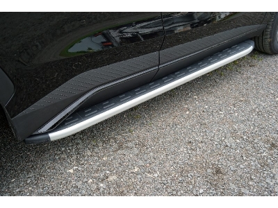 Пороги алюминиевые с пластиковой накладкой 1820 мм для Jetour Dashing 1.5T 2WD 2022 – н.в. JETDASH23-01AL