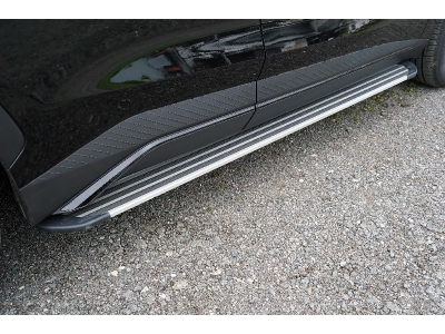 Пороги алюминиевые 'Slim Line Silver' 1820 мм для Jetour Dashing 1.5T 2WD 2022 – н.в. JETDASH23-02S