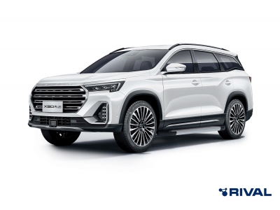Порог-площадка "Silver" F193AL + комплект крепежа для Jetour X90 Plus 2023-н.в.