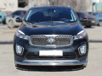 Защита переднего бампера радиусная d-60 Технотек для Kia Sorento Prime 2018 – н.в.