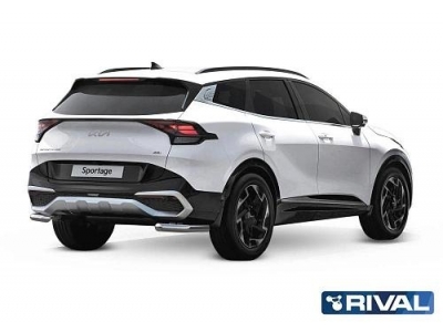 Защита переднего бампера d=57 мм + комплект крепежа для Kia Sportage 2022-н.в.