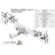 Фаркоп для Lifan Solano 2008-2021, Lifan 620 седан 2010-2021 с условно-съемным креплением шара (на 2 болтах)