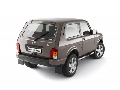 Защита порогов с накладками d=63 мм (НПС) для Lada 4x4 2121 1995-2020, Lada 4x4 Urban 2014-2020