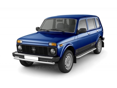 Защита порогов с алюм. площадкой d=51 мм (НПС) для Lada 4x4 2131 1995-2021