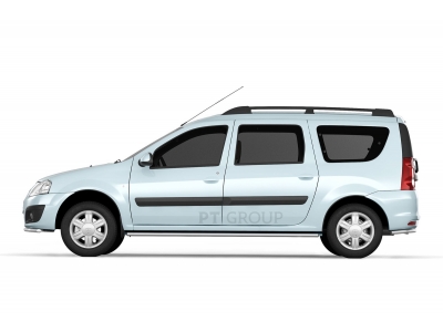 Защита порогов прямая d=51 мм (НПС) для Lada Largus 2012-н.в.