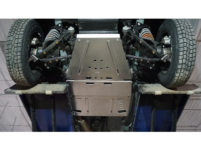 Защиты комплект (алюминий) 4мм (передний мост, кпп, раздатка) ТСС для Lada (ВАЗ) Niva Legend 1.7 2021 – н.в.