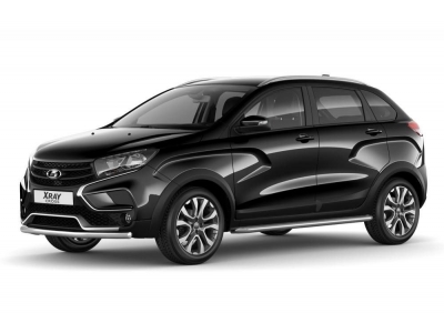 Защита порогов с алюм. площадкой d=51 мм (НПС) для Lada XRay Cross 2018-2022