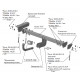 Фаркоп для Land Rover Freelander 2006-2015 крепление шара на двух болтах