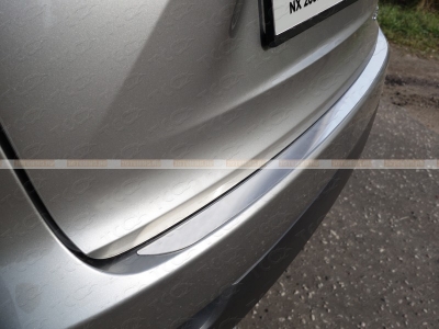 Накладка на задний бампер зеркальный лист для Lexus NX-200t № LEXNX20015T-18