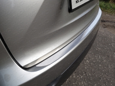 Накладка на задний бампер шлифованный лист для Lexus NX-200t № LEXNX20015T-21