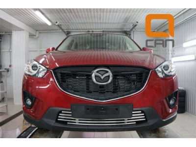 Накладка решётки переднего бампера 16 мм Турция для Mazda CX-5 2011-2021