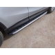 Пороги алюминиевые ТСС с накладкой серые для Mazda CX-5 2015-2021