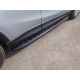 Пороги алюминиевые ТСС с накладкой чёрные для Mazda CX-5 2015-2021