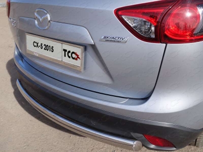 Накладка на задний бампер зеркальный лист 1 мм для Mazda CX-5 № MAZCX515-21