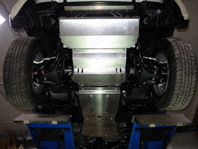 Защита радиатора ТСС алюминий 4 мм для Mitsubishi L200/Pajero Sport/Fiat Fullback 2015-2019