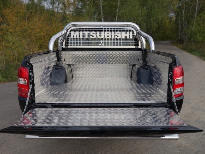 Защита кузова пикапа и заднего стекла 76 мм ТСС для Mitsubishi L200 2015-2019