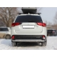 Защита заднего бампера радиусная двойная d-60+43 Технотек для Mitsubishi Outlander 2018-2021