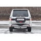 Фаркоп с нержавеющей накладкой для Mitsubishi Pajero 2015-2020 съемное крепление шара под американский квадрат