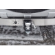 Фаркоп с нержавеющей накладкой для Mitsubishi Pajero 2015-2020 съемное крепление шара под американский квадрат