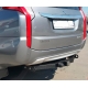 Фаркоп с хромированной накладкой для Mitsubishi Pajero Sport II 2008-2016, Mitsubishi Pajero Sport III 2016-2021 съемное крепление шара под американский квадрат