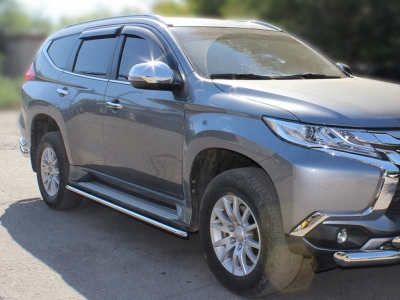 Обвод штатного порога d-43 для Mitsubishi Pajero Sport 2021 – н.в.