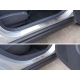 Накладки на пороги шлифованный лист ТСС для Nissan Almera 2013-2018