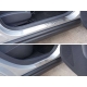 Накладки на пороги шлифованный лист надпись Almera ТСС для Nissan Almera 2013-2018