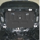 Защита картера двигателя, КПП (1,5 мм, сталь) для Nissan Juke 2010-2013, 2013-2019