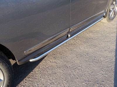 Пороги с площадкой алюминиевый лист 42 мм для Nissan Pathfinder № NISPAT14-11