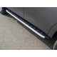 Пороги алюминиевые ТСС с накладкой для Nissan Patrol 2014-2021