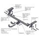 Фаркоп для Nissan X-Trail T32 2014-2022, Nissan Rogue T32 2014-2021, Renault Koleos 2017-2020 крепление шара на двух болтах