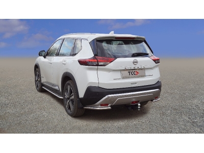 Защита задняя (уголки) 42,4 мм ТСС для Nissan X-Trail 2021 — н.в.
